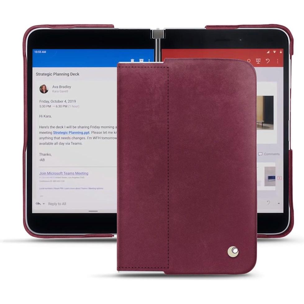 Noreve Lederschutzhülle (Microsoft Surface Duo), Smartphone Hülle, Violett