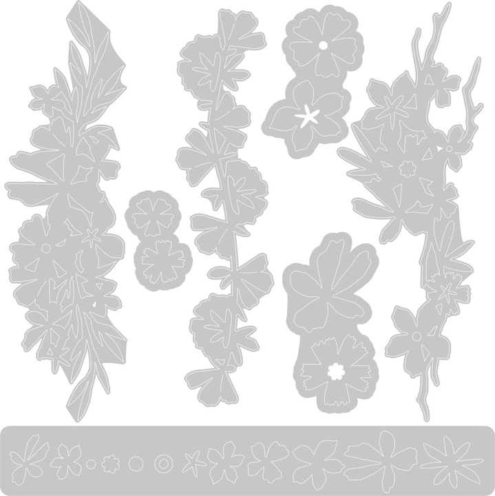 Actual product image Sizzix Thinlits punching template "Woodland Borders"