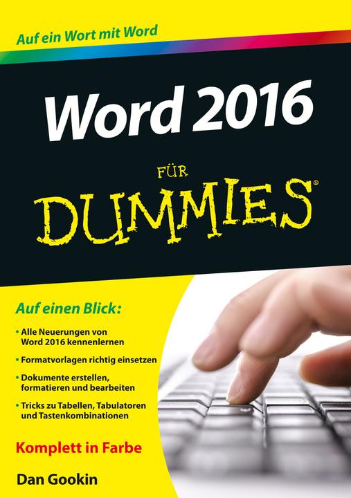 Produktbild Word 2016 für Dummies (Deutsch, Dan Gookin, 2016)