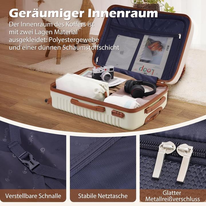 Produktbild Coolife Koffer-Trolley-Set mit TSA-Schloss (3-teilig)