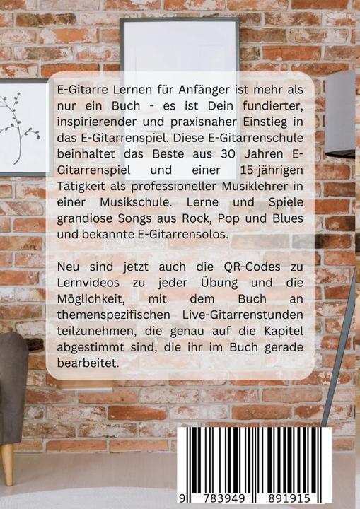 Actual product image E-Gitarre lernen leicht gemacht - Das E-Gitarrenbuch für Anfänger (German, Sebastian Schulz, 2024)