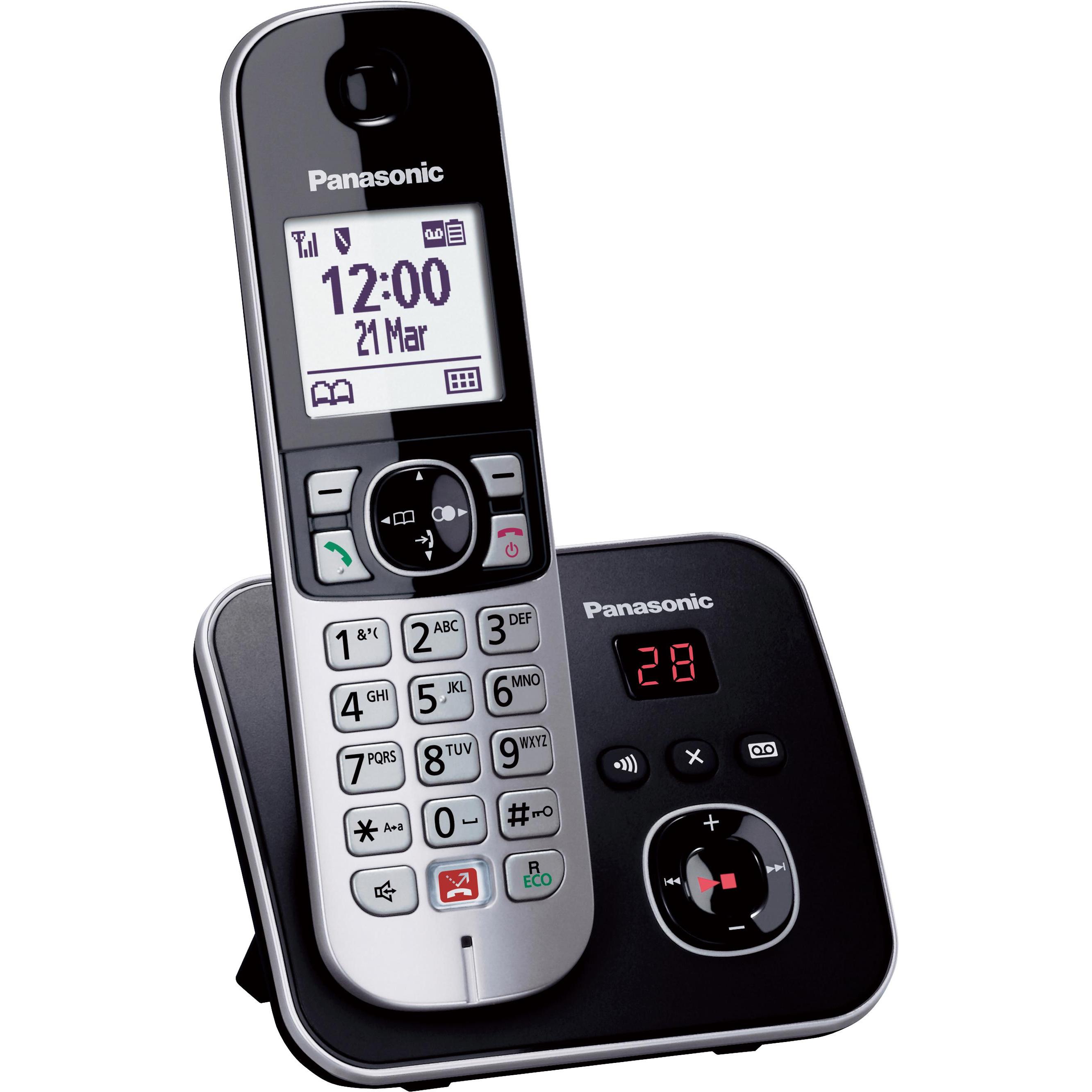 Thumbnail - Panasonic KX-TG6861JTB, Telefon, Schwarz, Grau