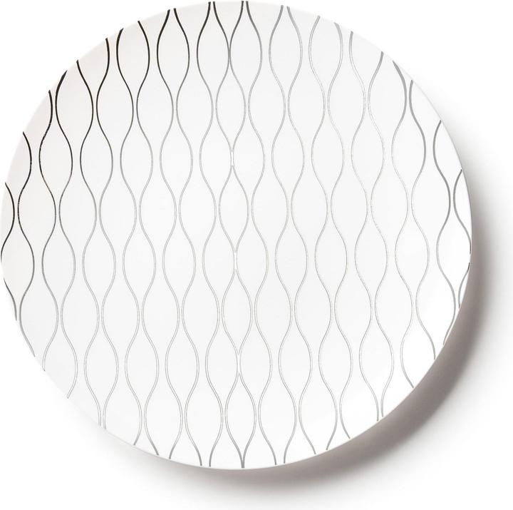 Produktbild Decorline Teller 19cm Whisk Weiss-Silber (10 x)