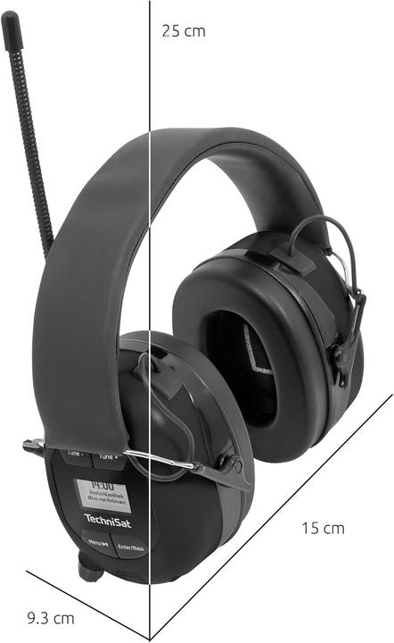 Image du produit TechniSat STEREOMAN DAB+ OD noir / écouteurs sans fil / IPX4 / microphone / BT 4.2 / écran LCD (Sans fil)