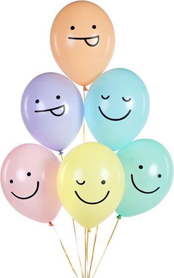Immagine prodotto Partydeco Palloncini 30 cm, Facce, Mix (1 pz.) (50x)