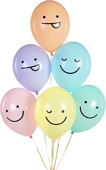 Produktbild Partydeco Luftballons 30 cm, Gesichter, Mix (1 Pck