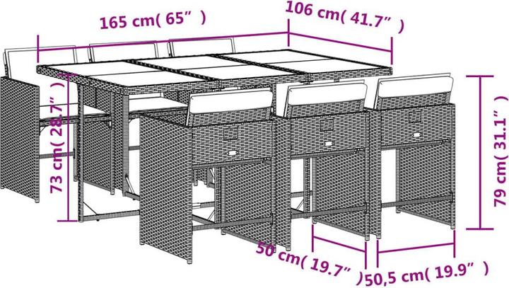 Produktbild vidaXL Garten Essgruppe