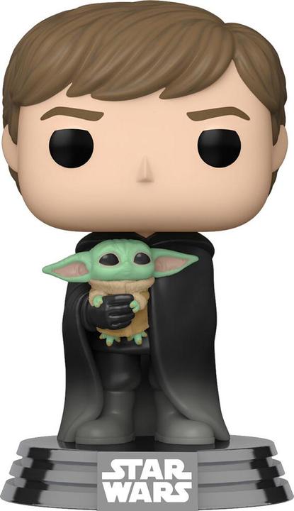 Funko THE MANDALORIAN -Booble Head POP N°482 -Luke avec Enfant + T-shirt (S)