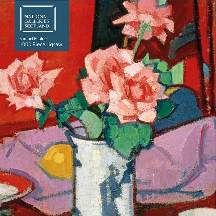 Adult Jigsaw Puzzle National Galleries Scotland - Samuel Peploe : Pink Roses, Chinese Vase : (1000 pièces)