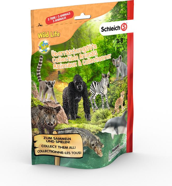Produktbild Schleich Wild Life Serie 4 Überraschungstüte 3 Sammelfiguren 23786