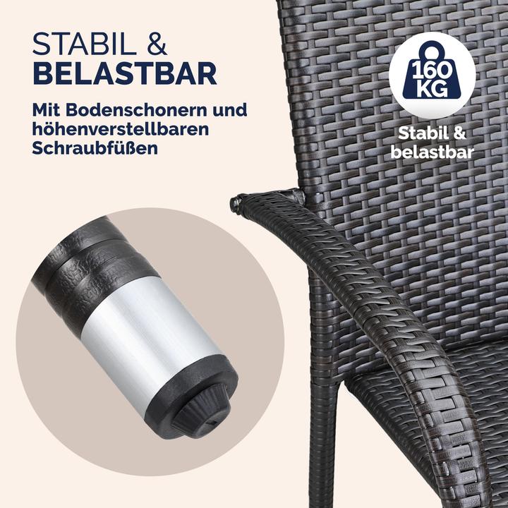 Produktbild Casaria Polyrattan Gartenstühle