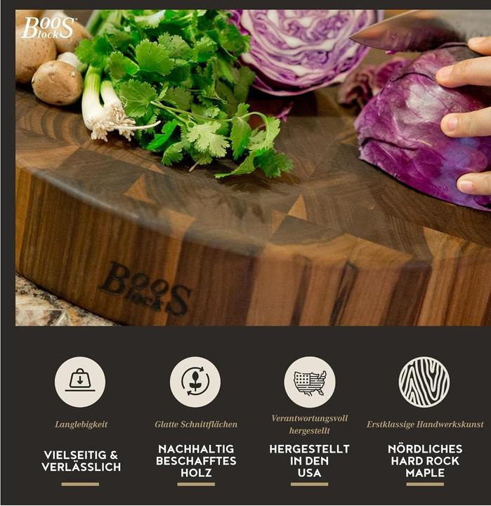 Actual product image John Boos Boos Blocks Classic Hakblok, Ã˜46x7,5cm walnoothout