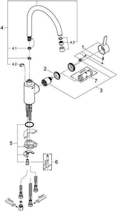 Produktbild Grohe Eurosmart Cosmopolitan Einhand-Spültischbatterie