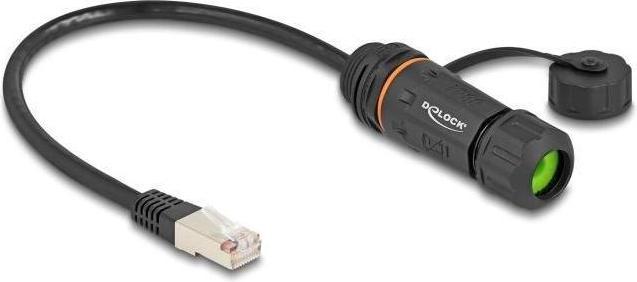 Produktbild Delock Kabel RJ45 Stecker zu RJ45 Buchse Cat.6A zum Einbau m (S/UTP, CAT6a, 0.25 m)