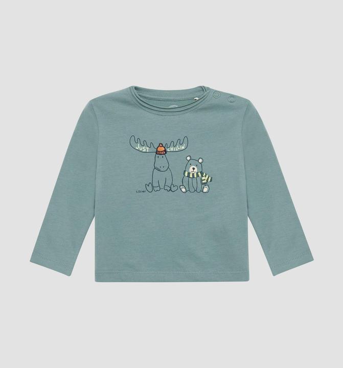 Produktbild S.Oliver T-Shirt Langarmshirt mit Print und Stickerei (80)