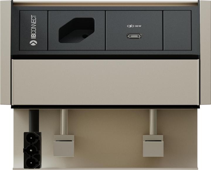 Image du produit IB Connect PRISMA Unité de prise blanche 1x type 13 1x USB-C 60W (1 x, Type 13, USB-C)