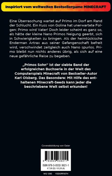 Produktbild Panini Primos Sohn - Roman für Minecrafter (Deutsch, Karl Olsberg, 2018)