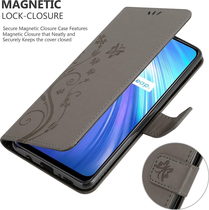 Actual product image Cadorabo Flower Book Case for Realme 6 4G / 6s (Realme 6, Realme 6s)