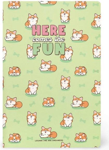 Legami Liniertes Heft 14x21 - Corgi (A5)