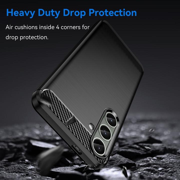 Produktbild Amazon Hülle für Samsung Galaxy S24 Plus 5G Schutz Handy Case Cover Carbon Etuis Bumper (Samsung Galaxy S24+)