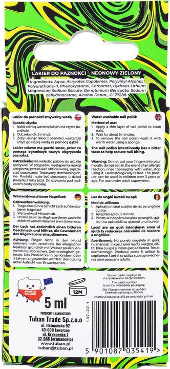 Immagine prodotto Tuban Smalto Tubi Glam - Verde Neon 5 ml (Smalto)