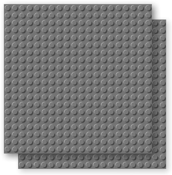 Actual product image Brixies Building board 20x20 Basic double pack dark grey