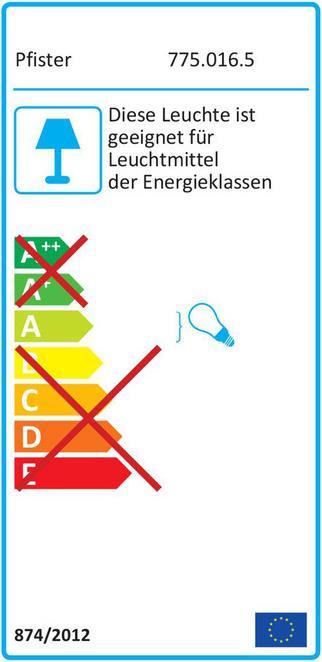 Label énergétique Atelier Pfister Camana (E27)