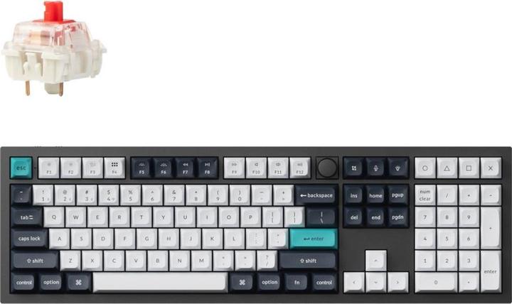 Produktbild Keychron Q6 MAX 100% Trådløst Tastatur Red switche (Kabellos, Kabelgebunden)