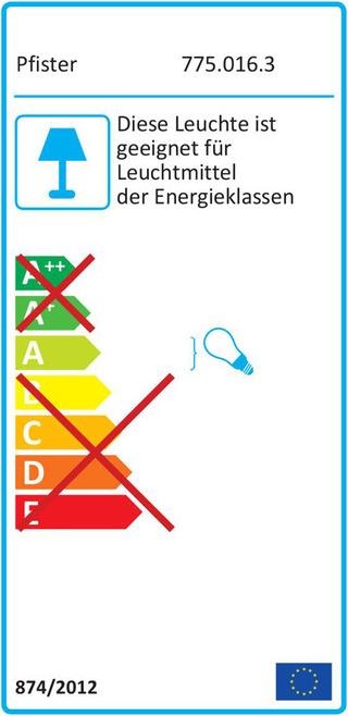 Energie-Label Atelier Pfister Camana (E27)