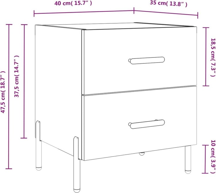Image du produit VidaXL Benjamin (40 x 35 x 47.5 cm)
