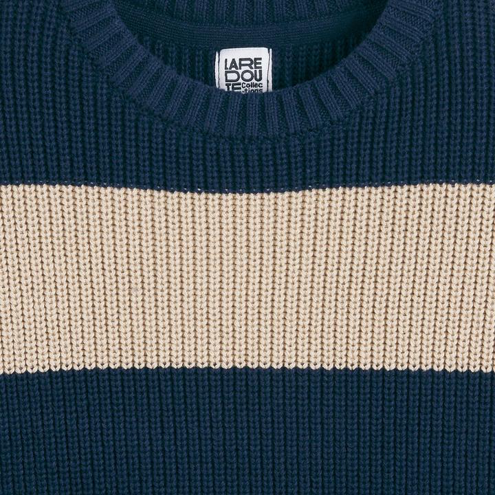 Immagine prodotto La Redoute Collections Gestreifter Rundhals-Pullover aus rustikalem Strick (140)