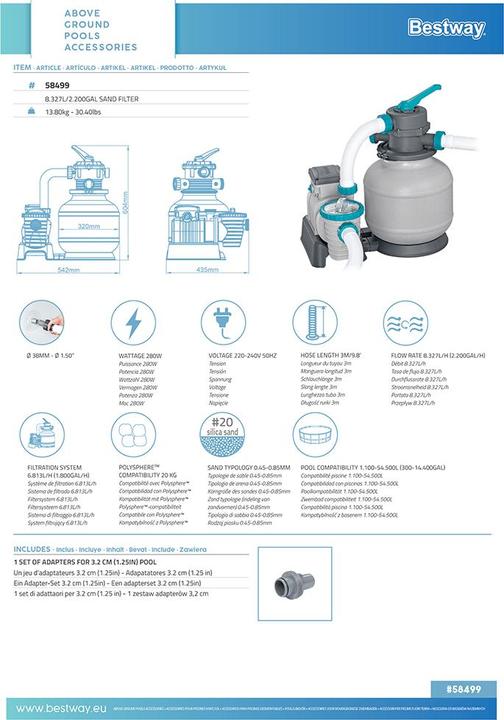 Image du produit Bestway Sandfilteranlage