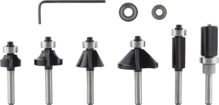 Produktbild Bosch Professional Zubehör 6-teiliges Rand- und Kantenfräser-Set, 6-mm-Schaft für Handfräsen