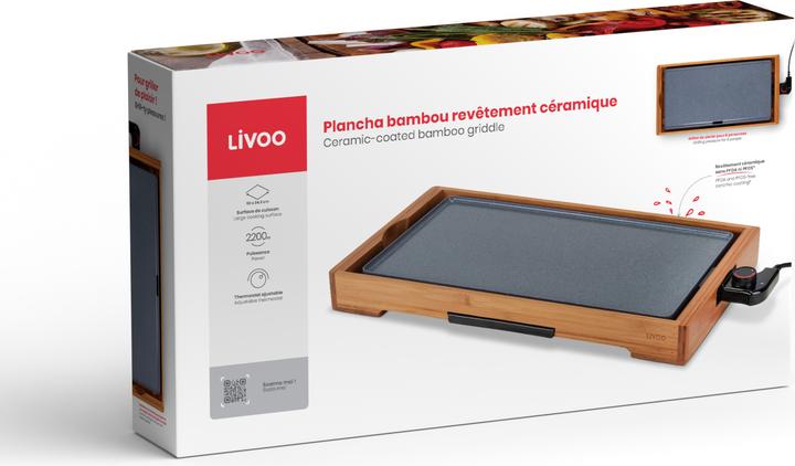 Actual product image Livoo Ceramic-coated bamboo griddle
