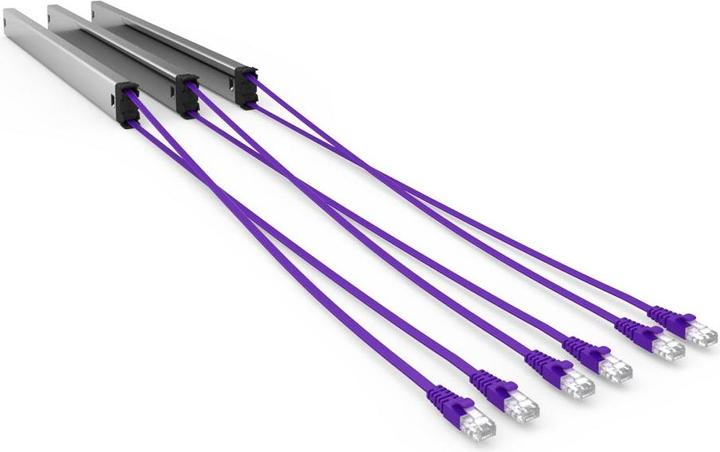 Produktbild PATCHBOX PLUS+, STP, 2.7 m, 3er-Set, Violett (U/UTP, CAT6, 2.70 m)