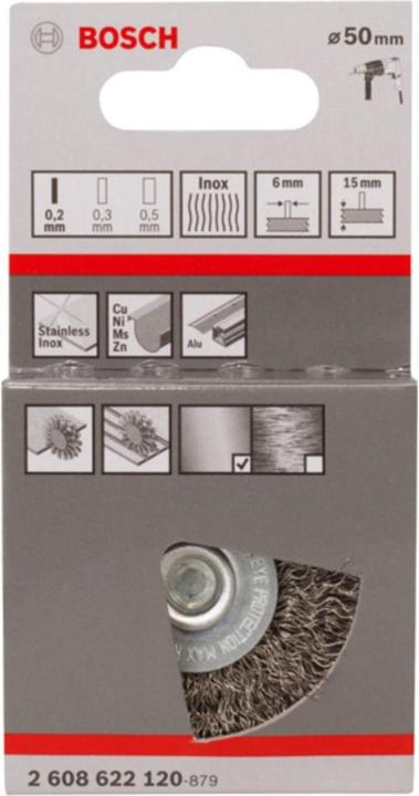 Produktbild Bosch Professional Zubehör PRO Stainless Steel clean Scheibenbürste, gerader Schaft, 50 x 0,2 mm