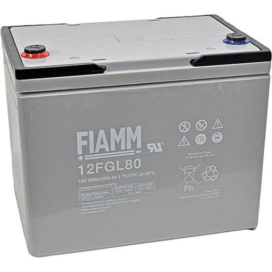 Fiamm, Versorgungsbatterie, 12FGL80 Blei Akku mit M8 Schraubanschluss 12V, 80000mAh (12 V)