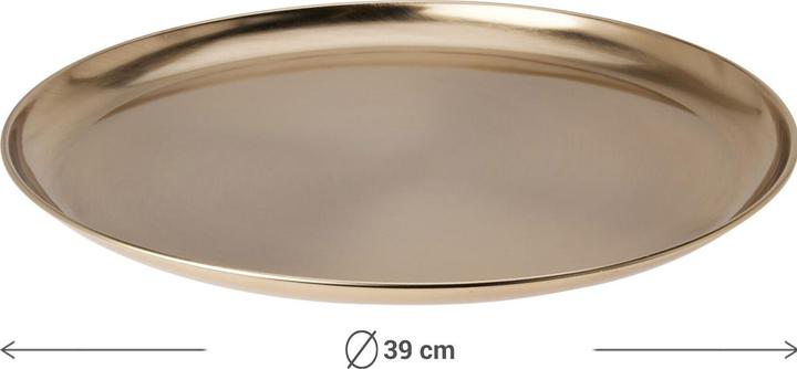 Produktbild Koopman Exklusives Serviertablett & Dekotablett aus Metall, Ø39 cm, goldfarben