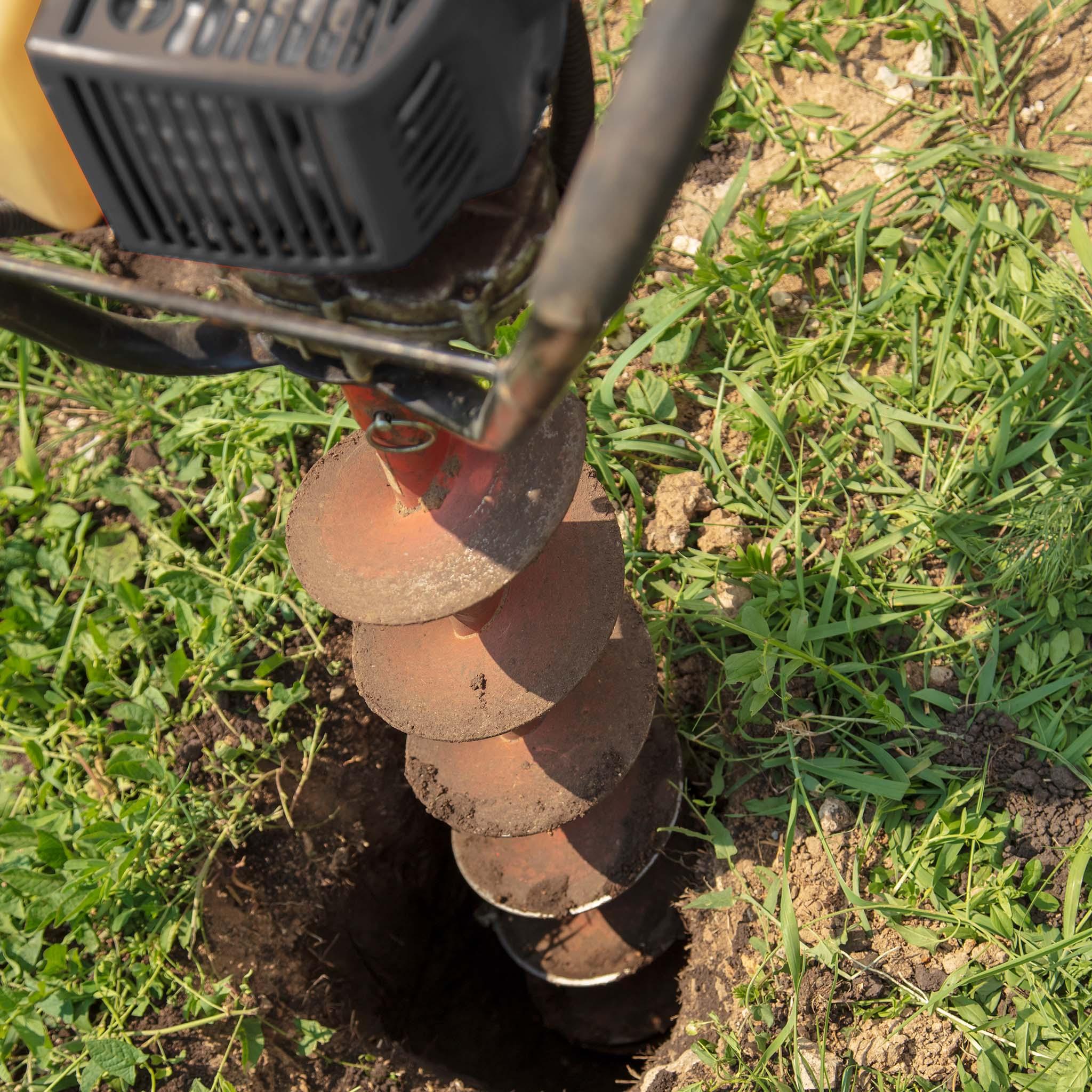 Thumbnail - Wiltec, Gartenhandwerkzeug, Set Erdlochbohrer 1,4kW 250mm 300mm Bohrschnecken 52cm³ Erdbohrgerät Benzin