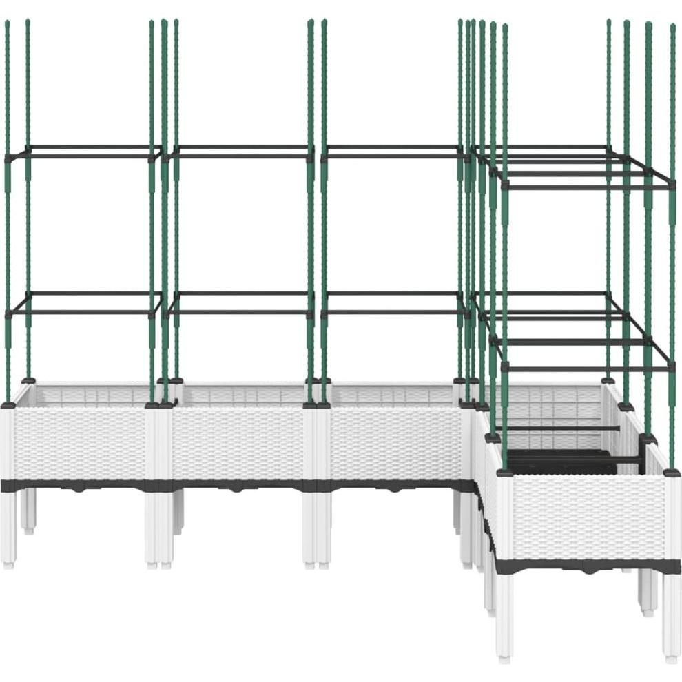Thumbnail - VidaXL, Hochbeet, Pflanzkübel mit Rankgitter PP