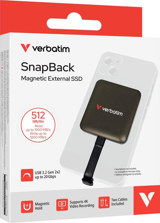 Actual product image Verbatim SnapBack SSD 512 GB Mocha Metallic (0.51 TB)