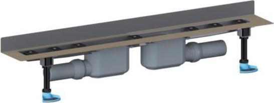 Produktbild Dallmer Duschrinne CeraLine 2 Abläufe W 521897, 1200mm, DN 50 Bauhöhe 110mm (1440 mm)