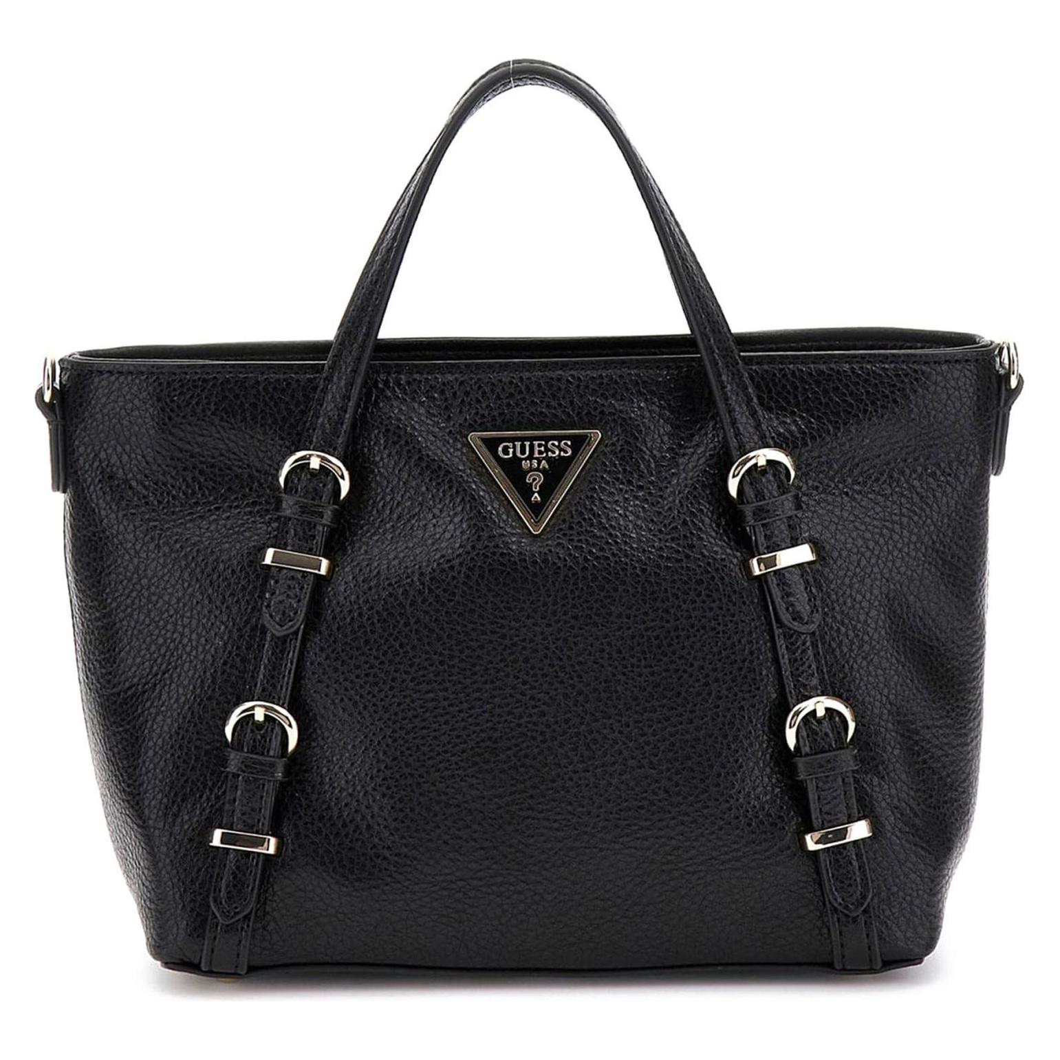 Guess, Damen, Handtasche, Levia Mini Satchel, Schwarz