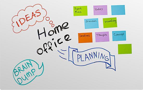 Actual product image smiT Whiteboard, frameless, enamelled steel, white, WxHxD 880 x 580 x 7 mm, with