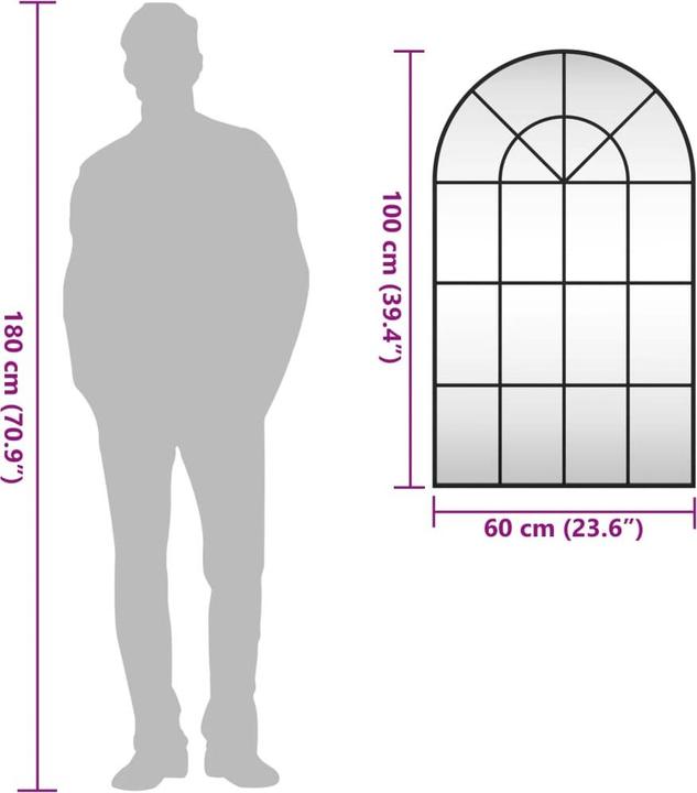 Immagine prodotto vidaXL Wandspiegel (40 x 80 cm)