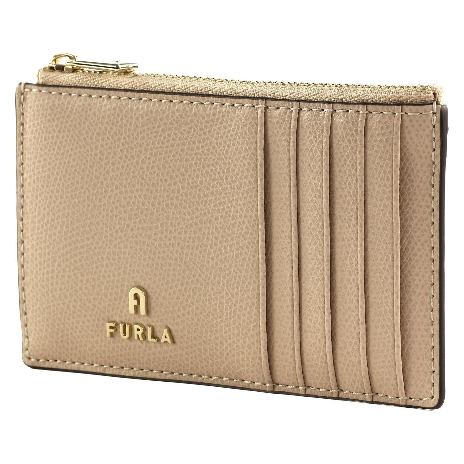 Furla, Damen, Portemonnaie, Camelia Zipped Card Case, Rosa