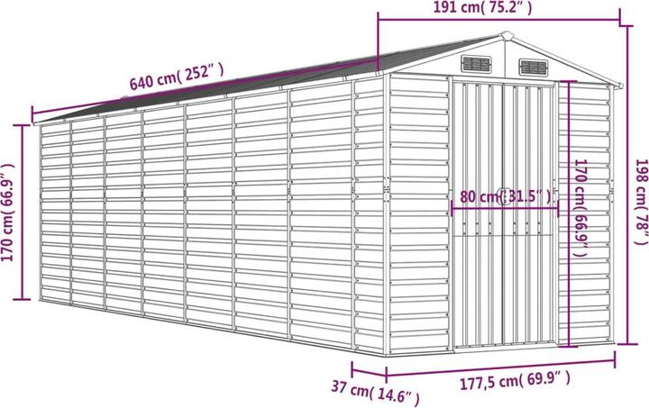Produktbild vidaXL Gartenschuppen