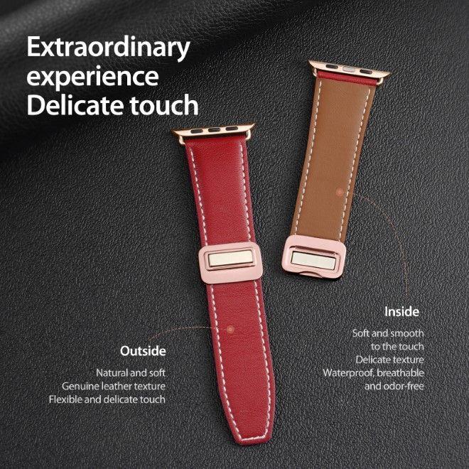 Produktbild Dux Ducis YA Armband (42 mm, 44 mm, 45 mm, 49 mm, Echtleder, Apple Watch Series 3, Apple Watch Series 4, Apple Watch Series 5, Apple Watch Series 6, Apple Watch Series 7, Apple Watch Series 8, Apple Watch Series 9, Apple Watch SE, Apple Watch Ultra, Apple Watch Ultra 2, Apple Watch Series 1, Apple Watch Series 2)