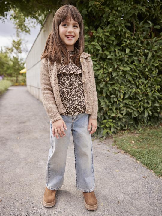 Image du produit Vertbaudet Bluse mit Zebramuster aus Musselin für Mädchen (128)
