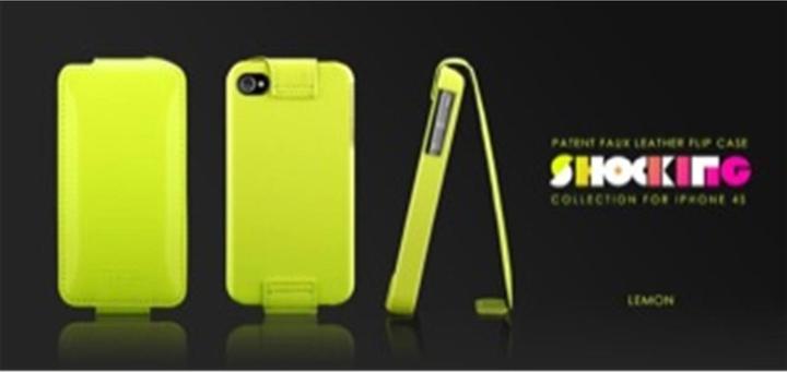 Image du produit more. Shocking Collection Étui à clapet pour iPhone 4/4S - Jaune (Apple iPhone 4)